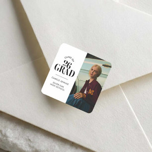 Moderne vierkant sticker voor diploma-uitreiking k