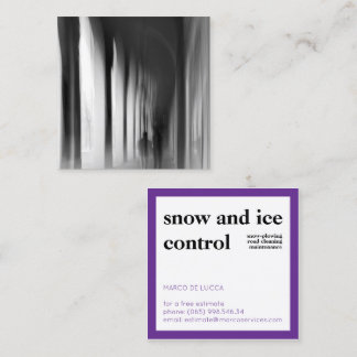 Moderne Vierkante Fotografie Minimalistisch Zwart Visitekaartje