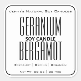 Moderne vierkante grens Eenvoudige Duidelijke Witt Vierkante Sticker