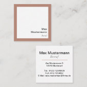 Moderne Vierkante Visitekaartje (Voorkant / Achterkant)