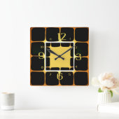 Moderne vierkante wandklok vierkante klok (Huis)