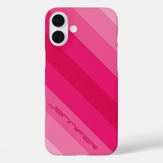 Moderne vijfroze diagonaal minimalistisch, naam Case-Mate iPhone case (Achterkant)