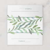 Moderne Vines Botanische Bruiloft Plaats Kaart (Buitenkant ongevouwen)