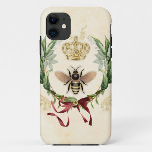 Moderne Vintage Botanische Koningin Bij iPhone 11 Hoesje