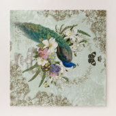 MODERNE VINTAGE FRANÇAIS PEACOCK GARDEN PUZZLE (Horizontal)