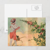 Moderne Vintage Franse collage Ansichtkaart Briefkaart (Voorkant / Achterkant)