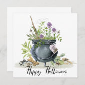 Moderne vintage Halloween ketelrecept 1 (Voorkant / Achterkant)