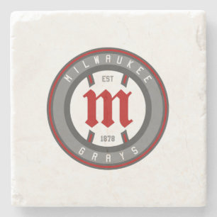 Moderne Vintage Milwaukee Grays Stenen Onderzetter