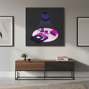 Moderne Vinyl Koffieposter Poster