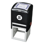 Moderne Violet Geometrische Ex Libris Aangepaste N Zelfinktende Stempel (Product)