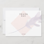 Moderne Violet Lavendel & Perzik Kleur Blank Bedankkaart (Voorkant)