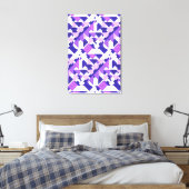 Moderne Violet Prisme Abstrait Toile géométrique A (Insitu(Chambre))