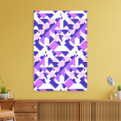 Moderne Violet Prisme Abstrait Toile géométrique A (Insitu(Salon))