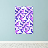 Moderne Violet Prisme Abstrait Toile géométrique A (Insitu (Plancher de Bois))