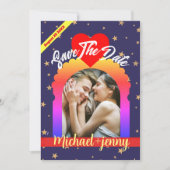 Moderne VIP Minimalist Personaliseer Foto Bruiloft Kaart (Voorkant)