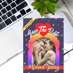 Moderne VIP Minimalist Personaliseer Foto Bruiloft Kaart