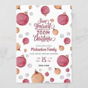 Moderne Virtual Christmas Waterverf Ornamenten Kaart