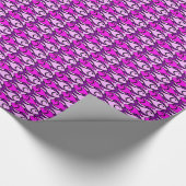 Moderne vis uit het midden van de eeuw, orchidee r cadeaupapier (Hoek)