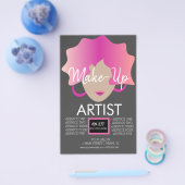Moderne Visagist Roze Flyer (Enkel)