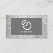 Moderne visgraat Logo Visitekaartje (Achterkant)