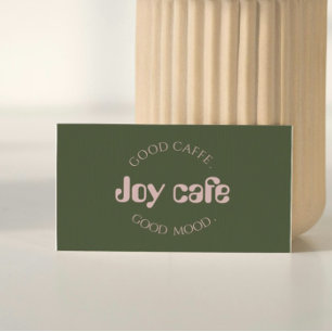 Moderne visitekaart voor coffeeshop Cafe brandin Visitekaartje