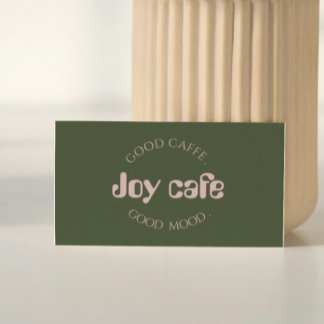 Moderne visitekaart voor coffeeshop | Cafe brandin Visitekaartje