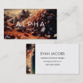 Moderne Visitekaartje achtergrondse grindrots (Voorkant / Achterkant)