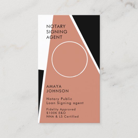 Moderne Visitekaartje van de Foto van de Notariste (Voorkant)