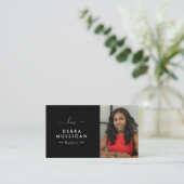 Moderne Visitekaartje van het monogram onroerend g (Staand voorkant)