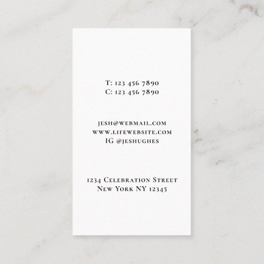 Moderne Visitekaartje voor coach en kleurrijke boo (Achterkant)