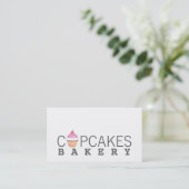 Moderne Visitekaartje voor cupcake (Staand voorkant)