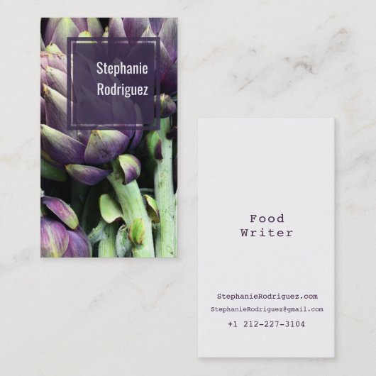 Moderne Visitekaartje voor kleurrijke levensmiddel (Voorkant / Achterkant)