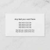 Moderne Visitekaartjes (Achterkant)