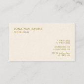 Moderne Visitekaartjes Gold Text Luxury Sjabloon (Achterkant)