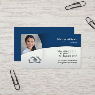 Moderne Visitekaartjes onroerend goed Realtor Blu