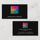 Moderne Visitekaartjes US Standard Add Upload Logo (Voorkant / Achterkant)