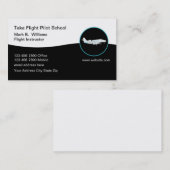 Moderne Visitekaartjes van de vliegschool (Voorkant / Achterkant)