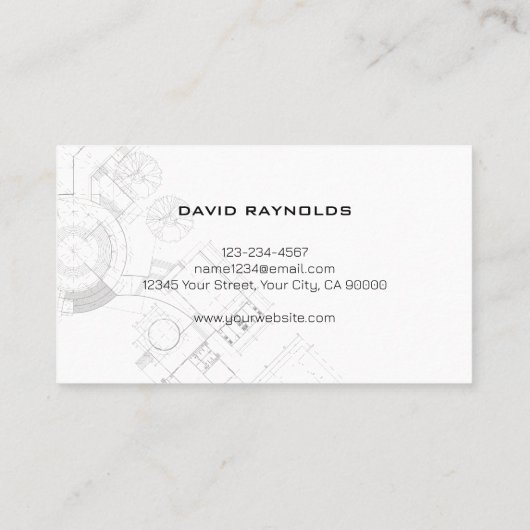 Moderne Visitekaartjes voor algemene constructie (Achterkant)