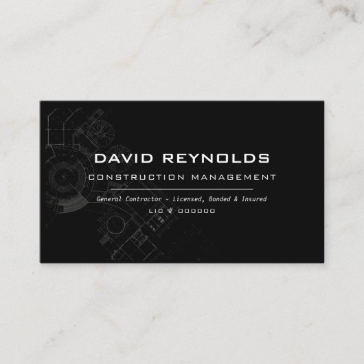 Moderne Visitekaartjes voor algemene constructie (Voorkant)
