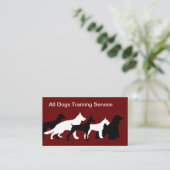 Moderne Visitekaartjes voor Dog Trainer (Staand voorkant)