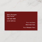Moderne Visitekaartjes voor Dog Trainer (Achterkant)