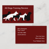 Moderne Visitekaartjes voor Dog Trainer (Voorkant / Achterkant)