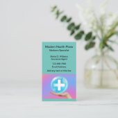 Moderne Visitekaartjes voor een ziekteverzekerings (Staand voorkant)