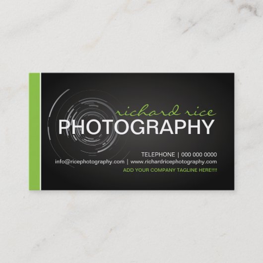 Moderne Visitekaartjes voor fotograaf 2 (Voorkant)