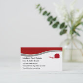Moderne Visitekaartjes voor makelaars in onroerend (Staand voorkant)
