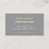 Moderne Visitekaartjes voor persoonlijke training (Achterkant)