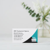 Moderne Visitekaartjes voor uitzendbureaus (Staand voorkant)