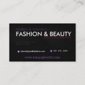 Moderne Visitekaartjes voor vijf fotografie (Achterkant)