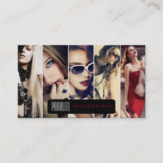 Moderne Visitekaartjes voor vijf fotografie (Voorkant)