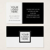 Moderne Visitekaartjes zwart kleurenblok (Voorkant /achterkant)